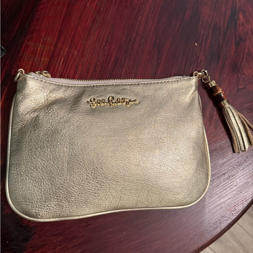 Lilly Pulitzer Metallic Gold Clutch